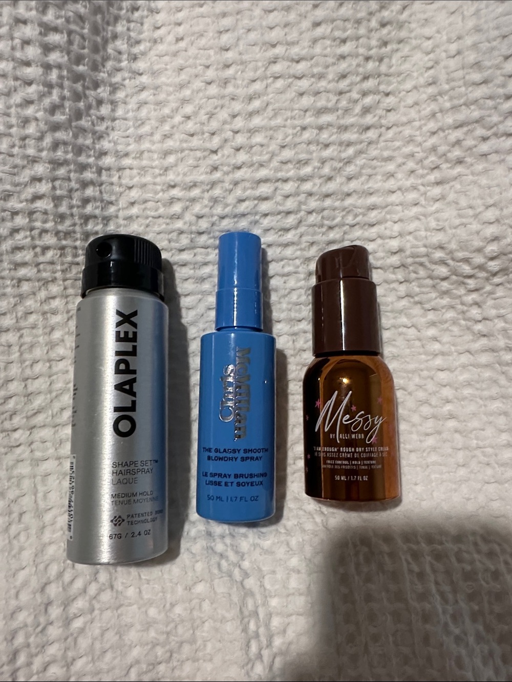 OLAPLEX Shape Set / Hairspray Chris McMillan Glassy Smooth / Messy by Alli Webb